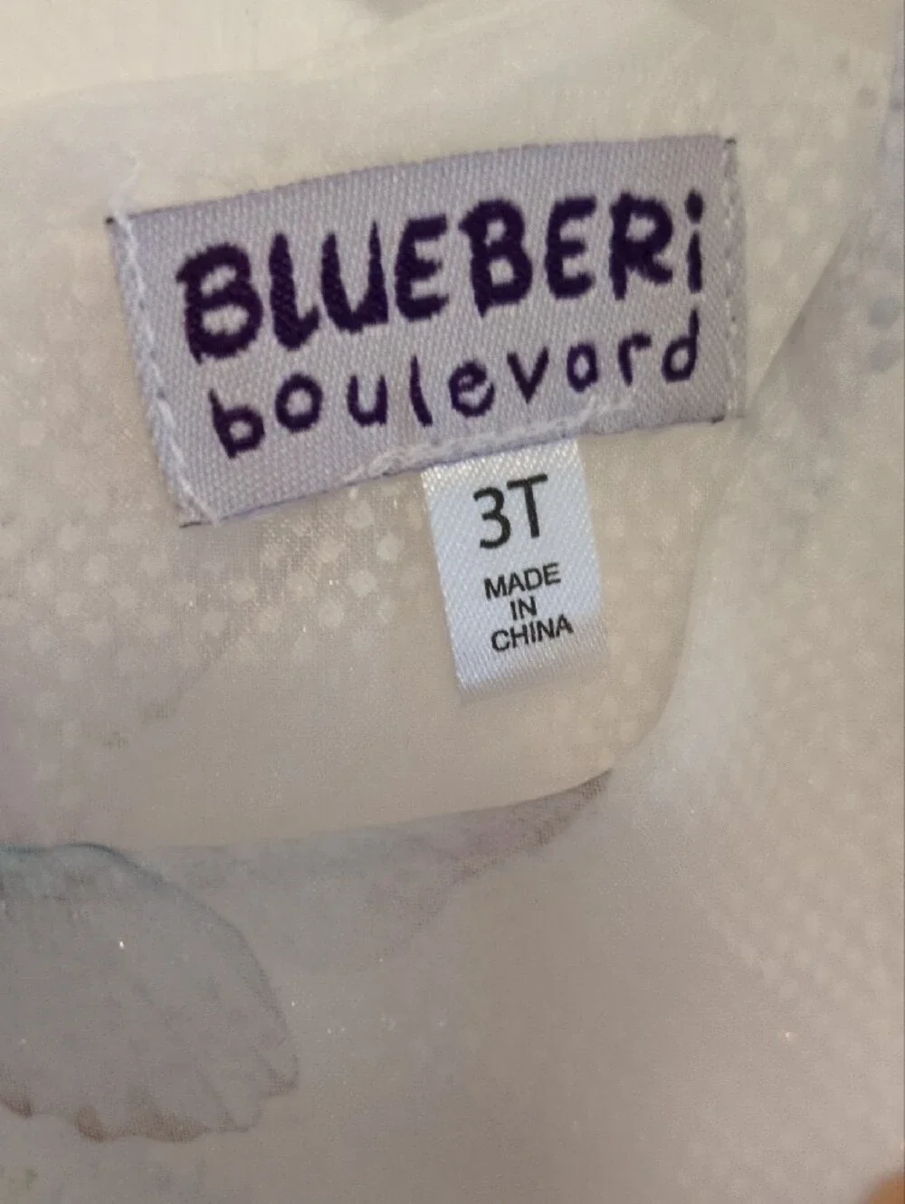 NWT Blueberi Boulevard White Dress With Pastel Butterfly Print Accents - Picture 2 of 6